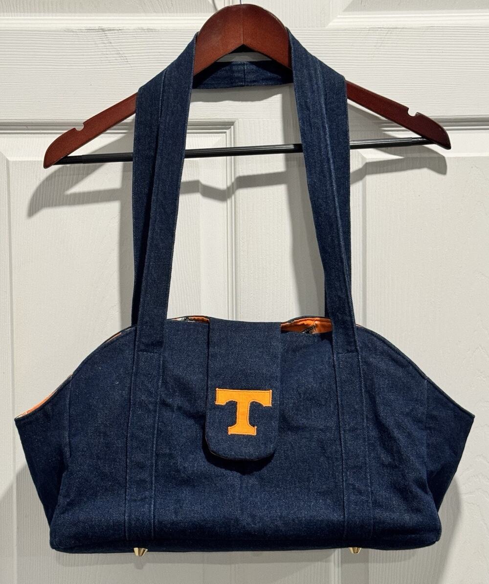 Denim Handbag Bag Tote Shoulder Jean Purse Tennessee Vols Volunteers Handmade